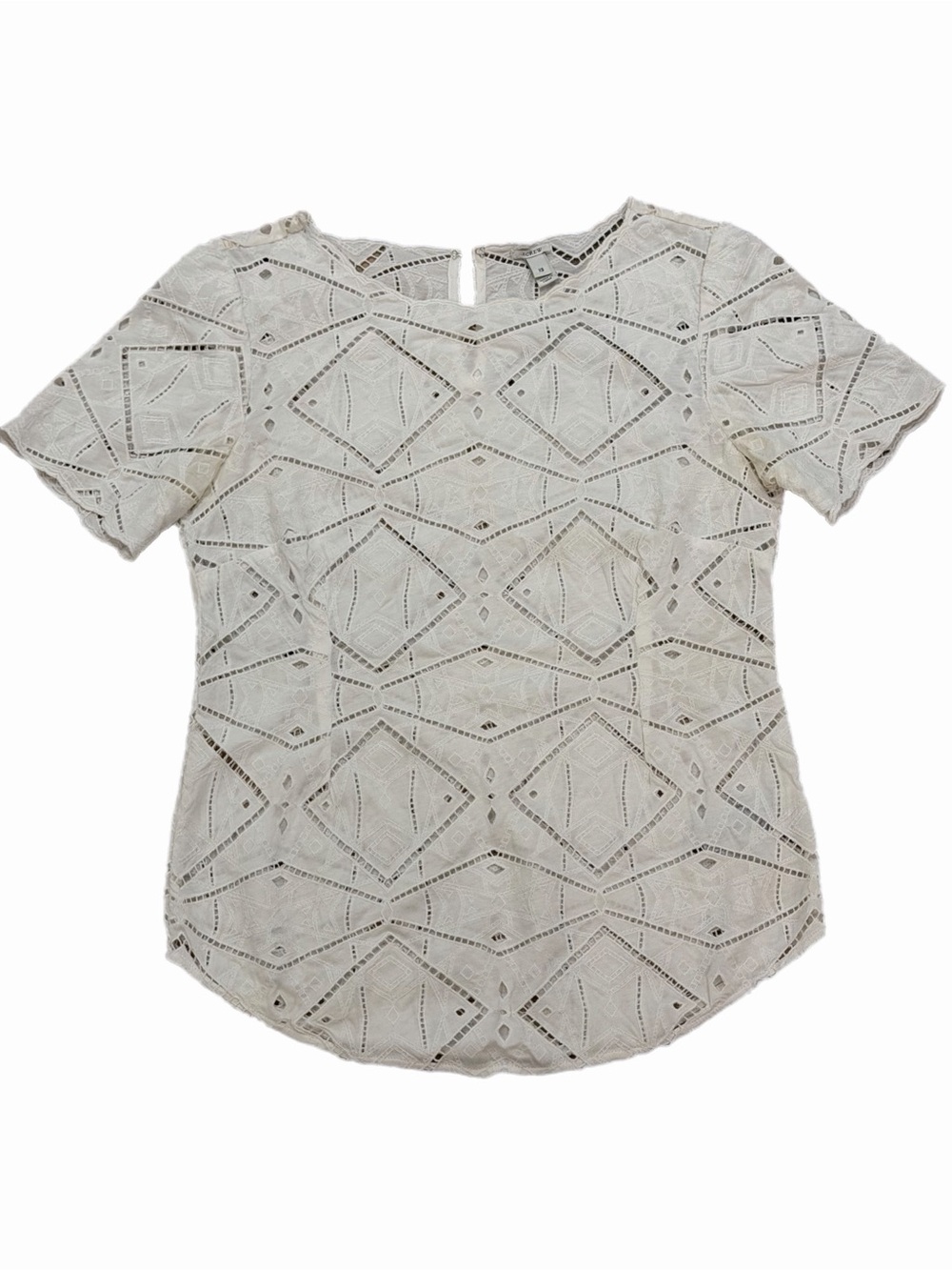 J. Crew White Eyelet Top - Size XS